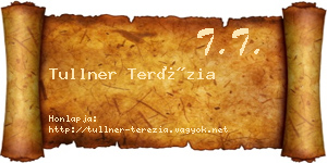 Tullner Terézia névjegykártya